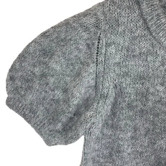 NWT KAFFE cardigan grey mélange short sleeve cardigan size medium - Picture 5 of 14